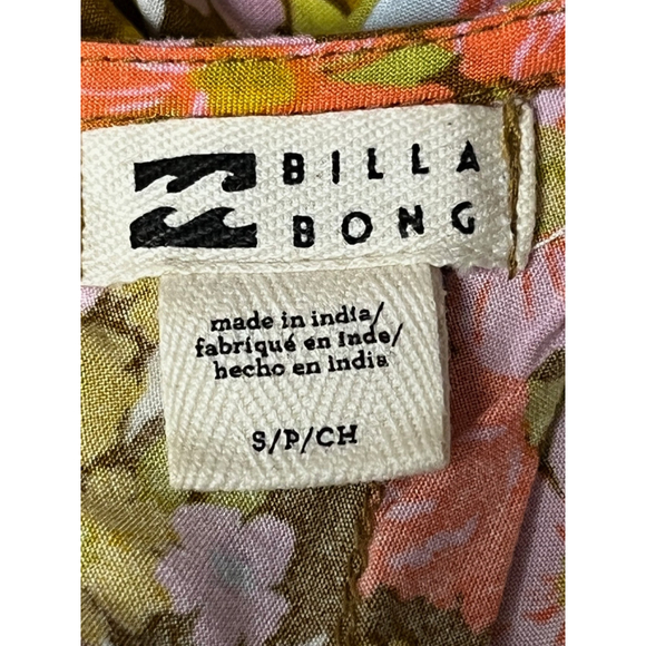 Billabong Retro Romance Sunny Side Up Floral Halter Maxi Dress Size Small - Picture 10 of 11